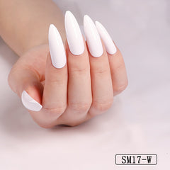 Enormous kart - Reusable Almond-Shaped Press-On Nails | Elegant Solid Color Fake Nails for Women