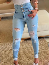 Enormous kart - High Waisted Ripped Jeans for Women – Trendy Distressed Denim for a Stylish Look