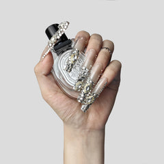 Enormous kart - Glittery and Stone Fake Nails – Shimmer Rhinestone Press-On Nail Set for a Glamorous Look