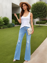 Enormous kart - Flattering High Waist Ripped Flare Denim for Women