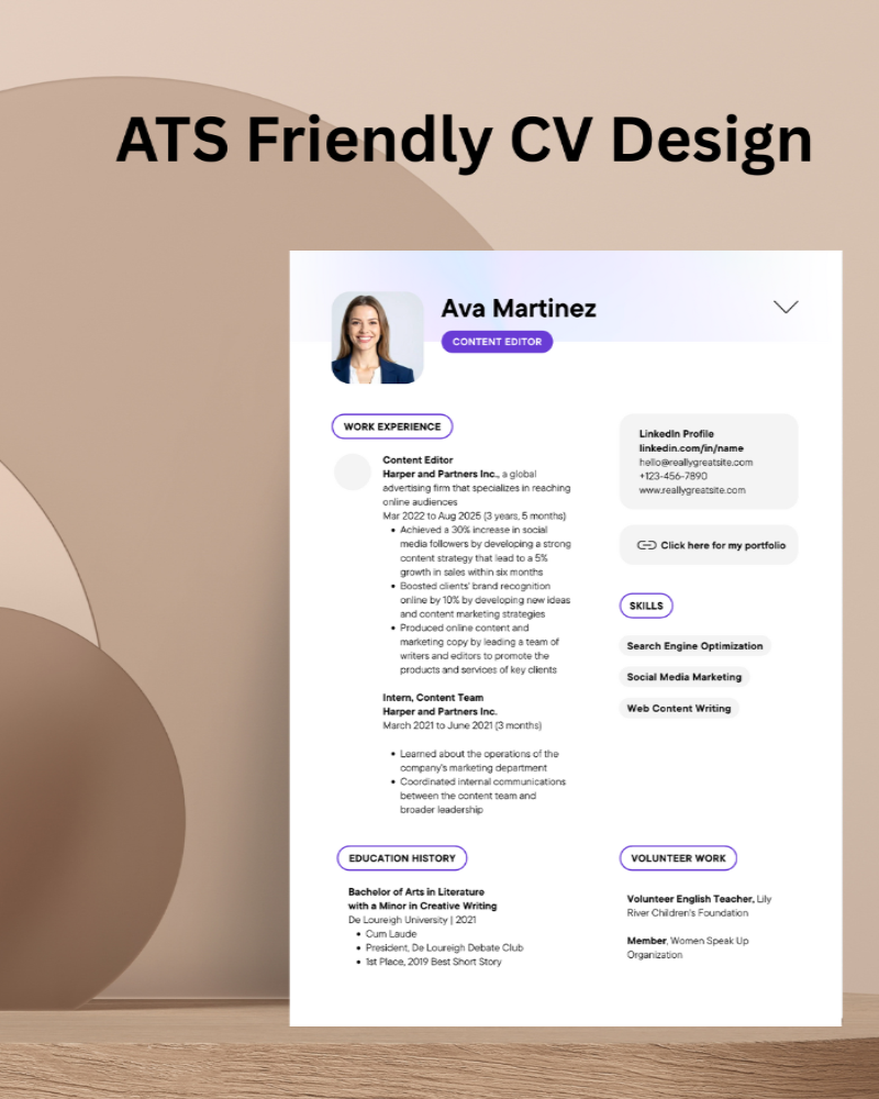 ATS-Optimized Resume Template for Job Applications | Modern & Recruiter-Approved
