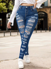 Enormous kart - High Waist Ripped Jeans for a Bold Street Look