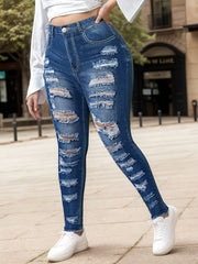 Enormous kart - High Waist Ripped Jeans for a Bold Street Look