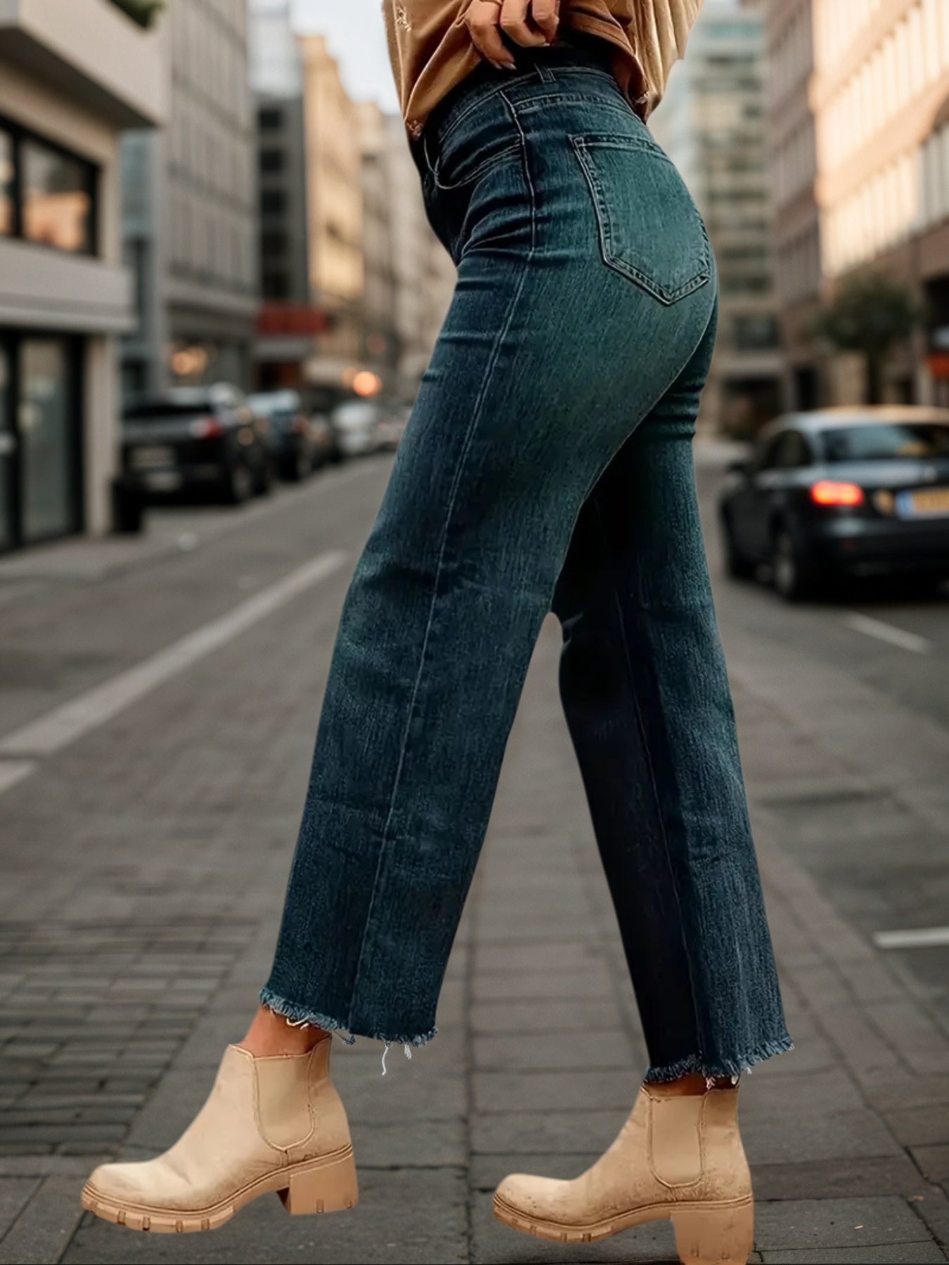 Enormous kart - Womens Mid Rise Wide Leg Jeans – Trendy Relaxed Fit Denim