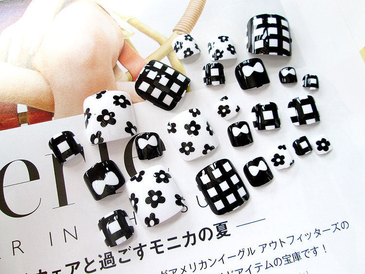 Enormous kart - Pro Artificial Acrylic Toe Nails – 24pcs Reusable Toe Nail Patch Set for Salon-Style Pedicure