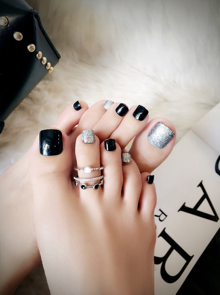 Enormous kart - Pro Artificial Acrylic Toe Nails – 24pcs Reusable Toe Nail Patch Set for Salon-Style Pedicure