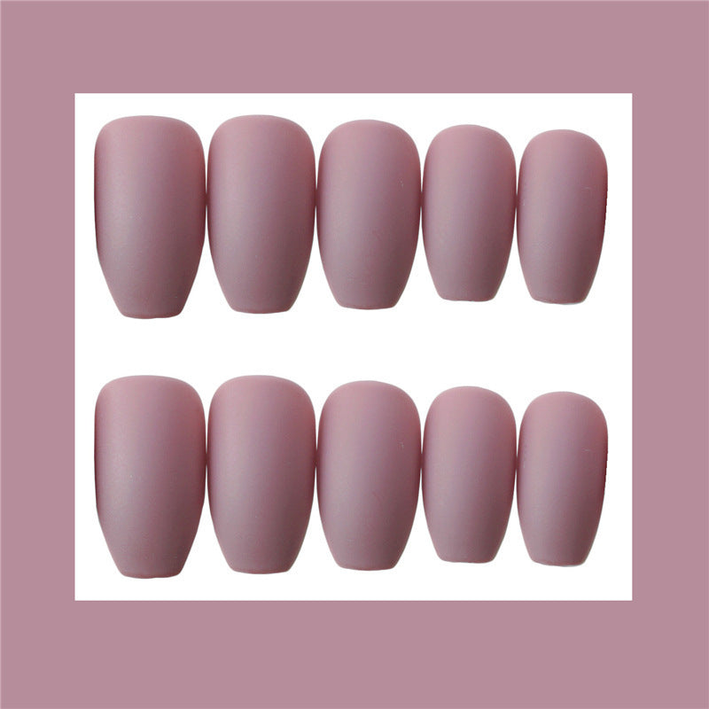 Enormous kart - Natural Look Nude Press-On Nails Set | Reusable Acrylic Fake Nails for Women