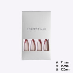 Enormous kart - Long Lasting Coffin Shape Fake Nails | Reusable Press-On Acrylic Nails for Women
