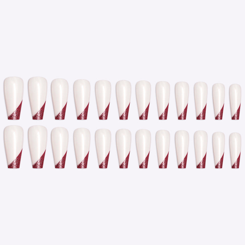 Enormous kart - Long Lasting Coffin Shape Fake Nails | Reusable Press-On Acrylic Nails for Women