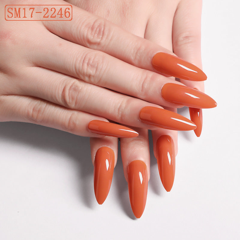 Enormous kart - Reusable Almond-Shaped Press-On Nails | Elegant Solid Color Fake Nails for Women