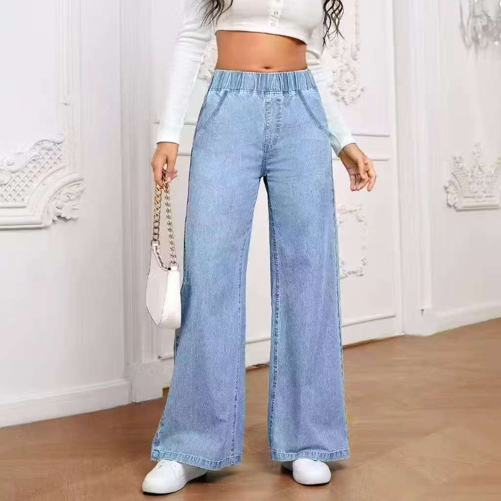 Enormous kart - Blue wide leg denim trousers