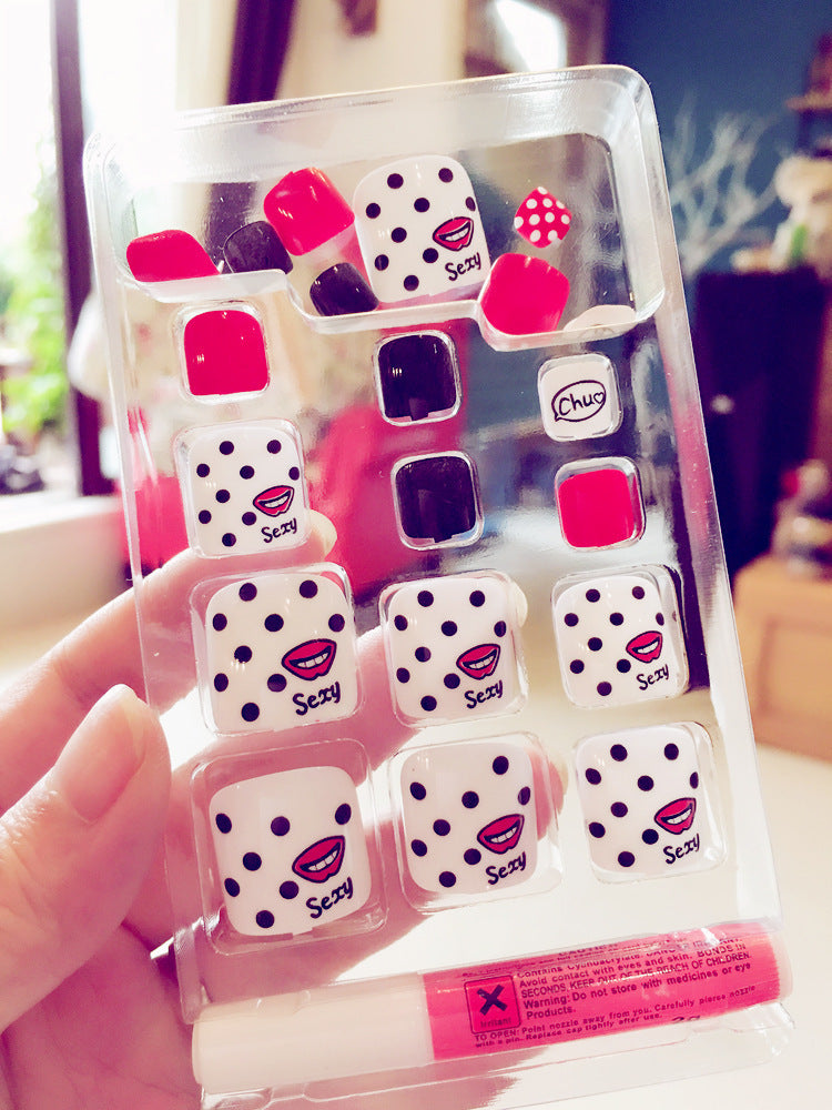 Enormous kart - Pro Artificial Acrylic Toe Nails – 24pcs Reusable Toe Nail Patch Set for Salon-Style Pedicure