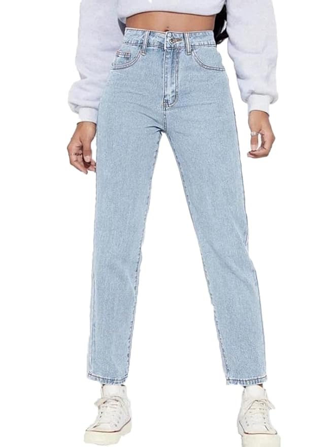 Enormous Kart – Relaxed Straight Fit Denim Pants for Women