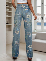 Enormous kart - Modern Printed Wide leg Jeans for a Bold Look