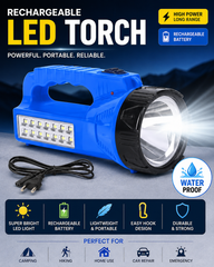 Rechargeable 2 Mode 700 Meter Long Range Waterproof LED Outdoor Flash light