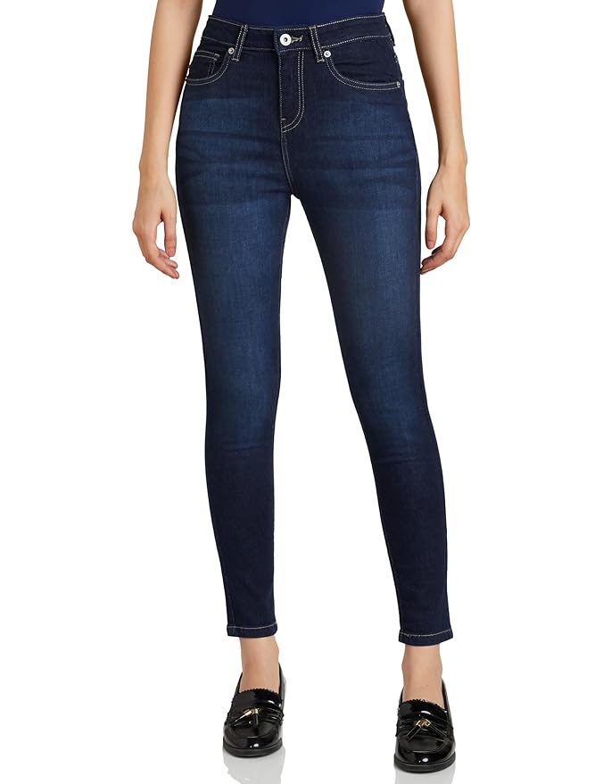 Enormous kart - Comfortable Dark Blue Skinny Fit Denim For Women