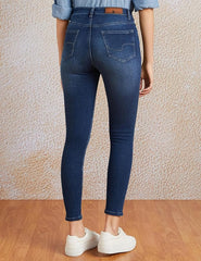 Enormous kart - Comfortable Dark Blue Skinny Fit Denim For Women