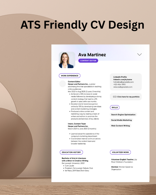 ATS-Optimized Resume Template for Job Applications | Modern & Recruiter-Approved