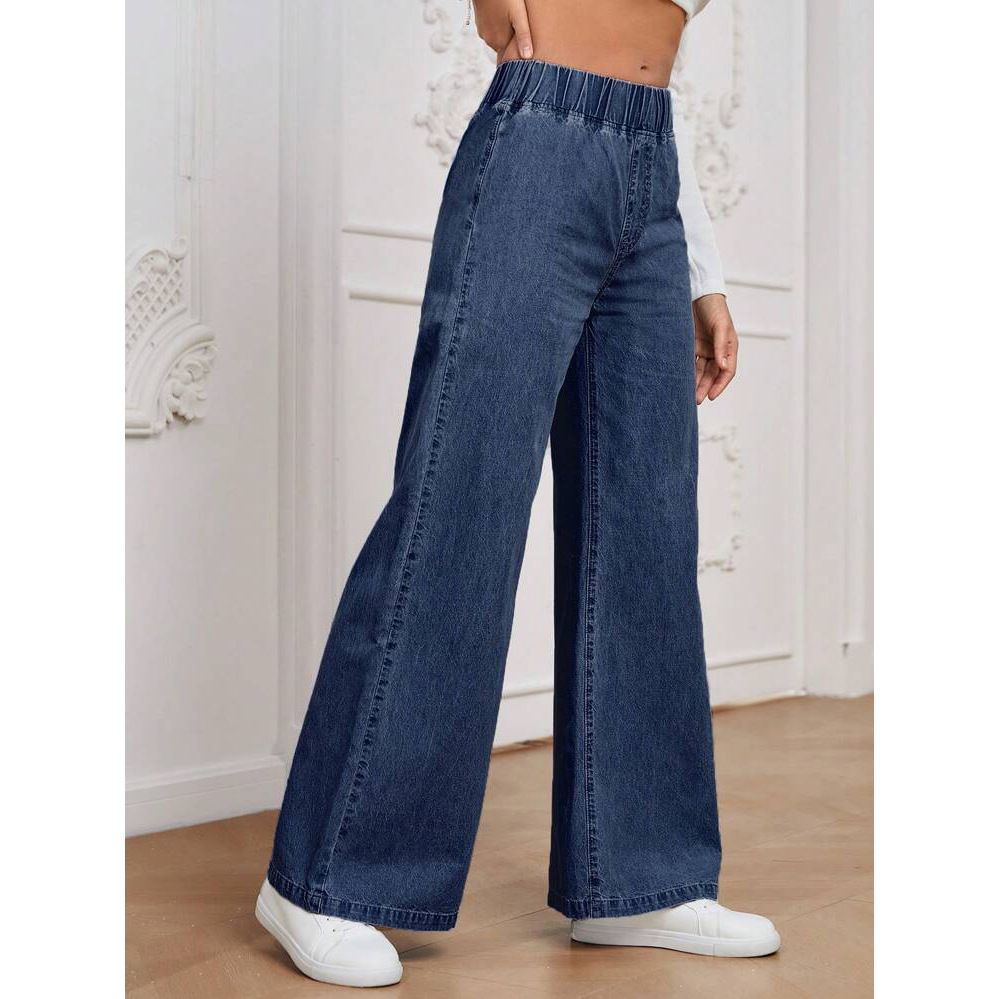 Enormous kart - Blue wide leg denim trousers