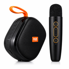 Mini Bluetooth Speaker, Wireless Karaoke Mic, 4Hrs Playtime, Dim Night RGB Lights, 5 Voice Effects, Multi-Play Modes BT4.1/TF Card & Type-C Charging