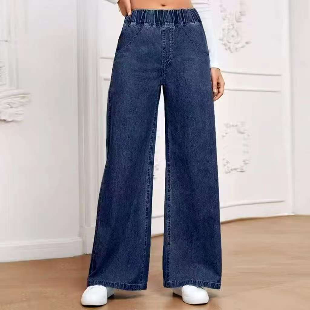 Enormous kart - Blue wide leg denim trousers