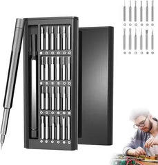 24 in 1 Precision Screwdriver Set, CRV Magnetic Driver Bits Storage Box, Mini Professional Repair Tools for Electronics