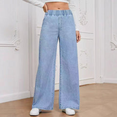 Enormous kart - Blue wide leg denim trousers