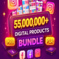 55 Million+ Digital Products Bundle, and Ebooks