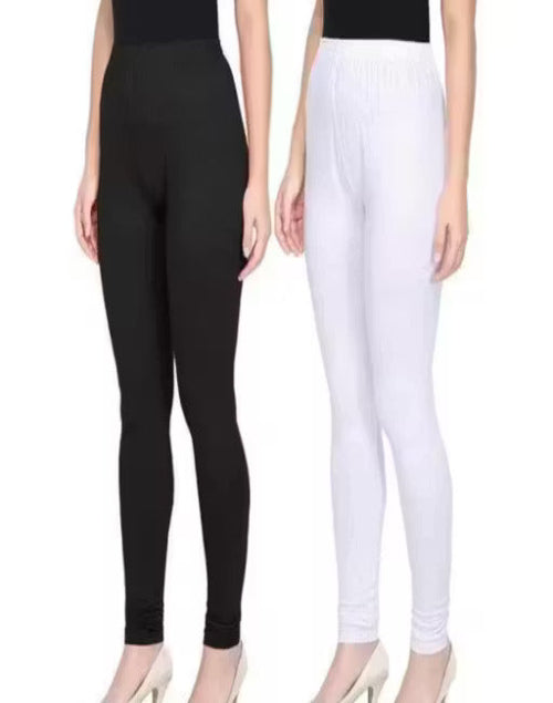 WOMEN SOLID COTTON LEGGINGS (Buy 1 get 1 Free)