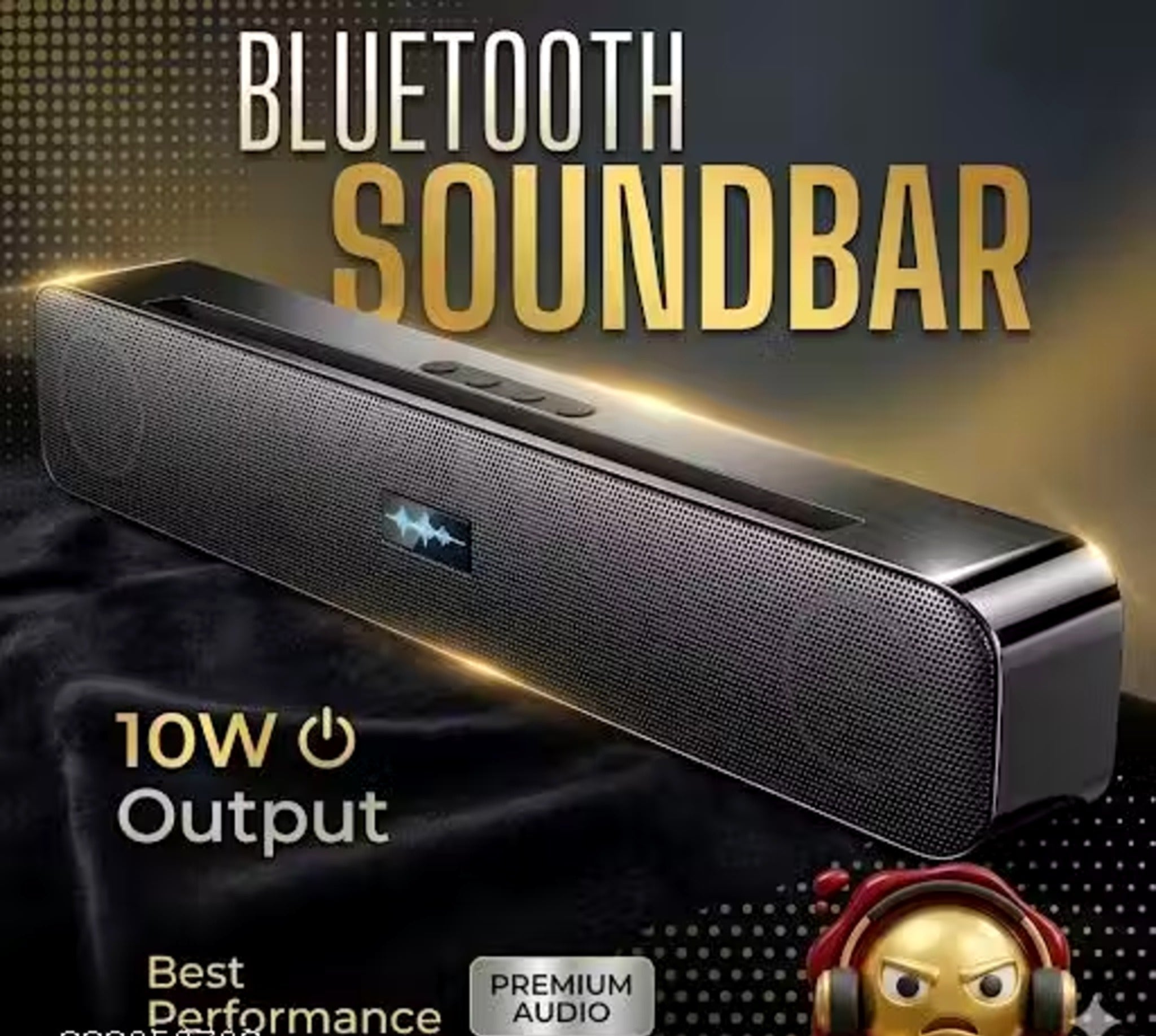 PORTABLE HOME TV Speaker Dynamic Thunder Sound 2400mAh Battery 10W Bluetooth Sound (Black, Stereo Channel)