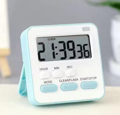 Digital Kitchen Timer & Stopwatch - Large Digit Countdown, Loud Alarm, Magnetic Back Stand Ideal for Cooking, Baking, Stop Watch Timer for Study Table Accessories for Students (Multi Colour)